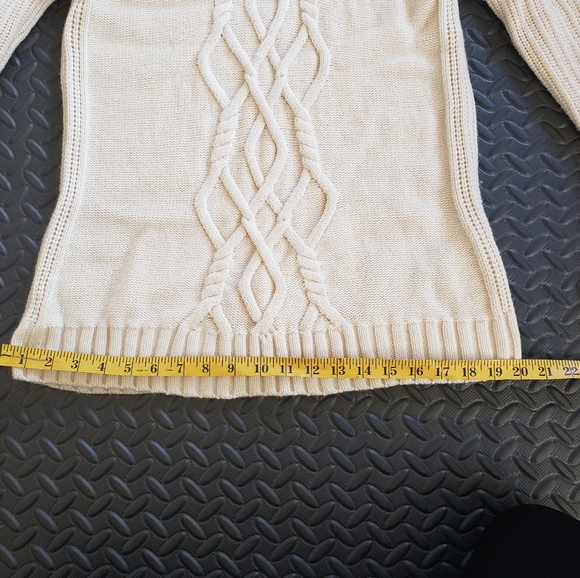 Athleta Cable Knit Cold Spell Extra Fine Merino Wool Hoodie Active Swester Sz S - Picture 14 of 15